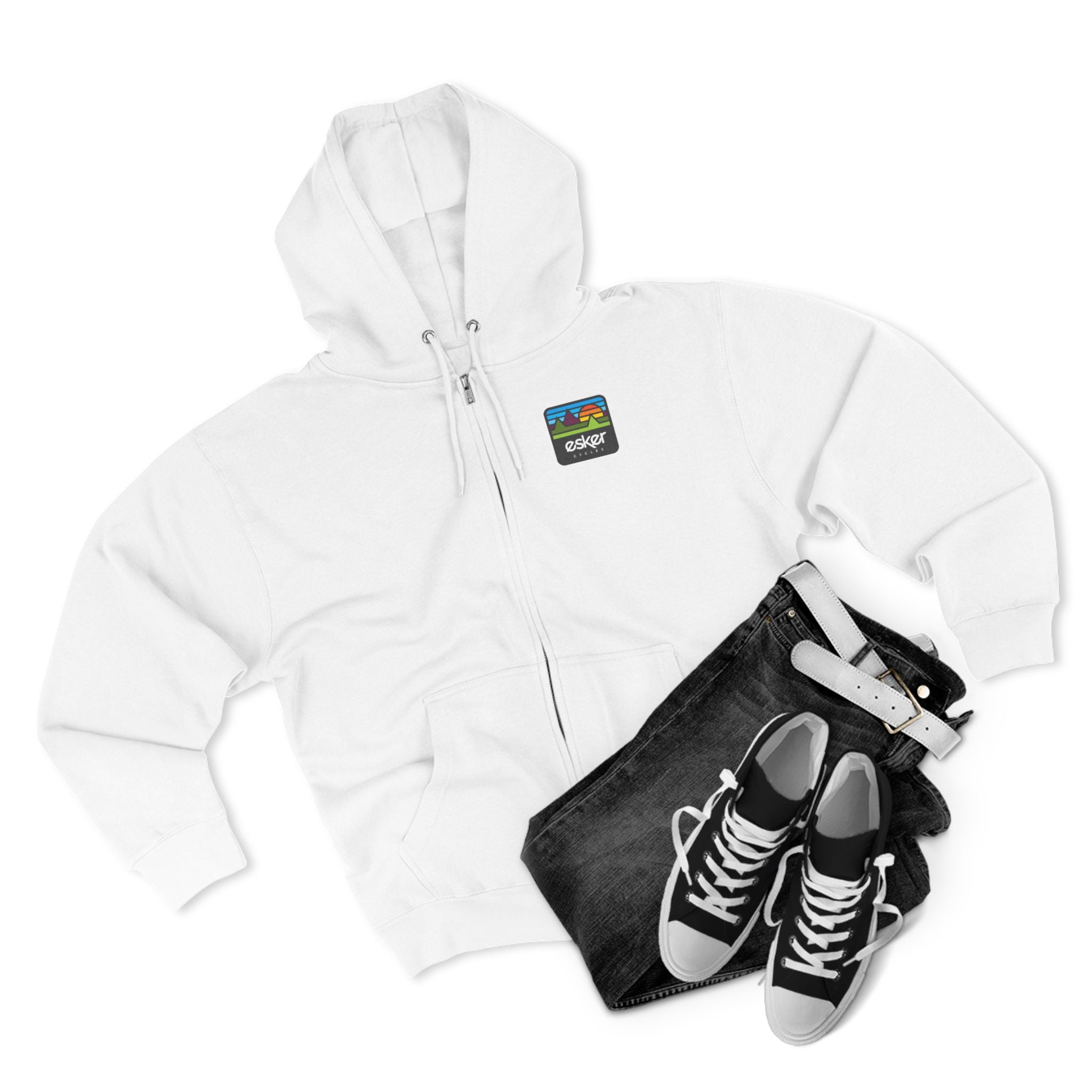 Esker Sunset Full Zip Hoodie – Esker Cycles